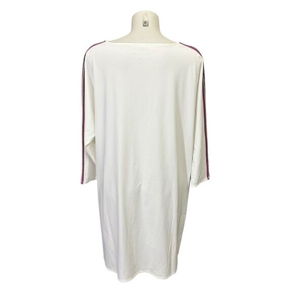 Soft Surroundings Avisa UPF swim coverup‎ White Stretchy Aztec Patch sz XL - Picture 4 of 7